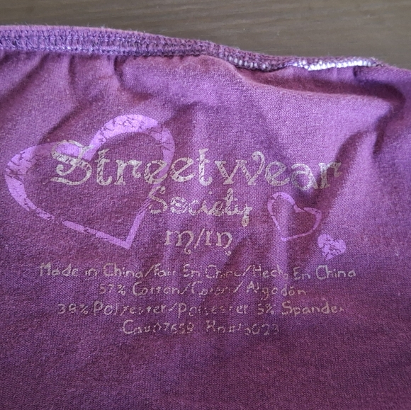 Streetwear Society Size Medium Polka Dot Purple And Black Tank Top - Picture 3 of 5